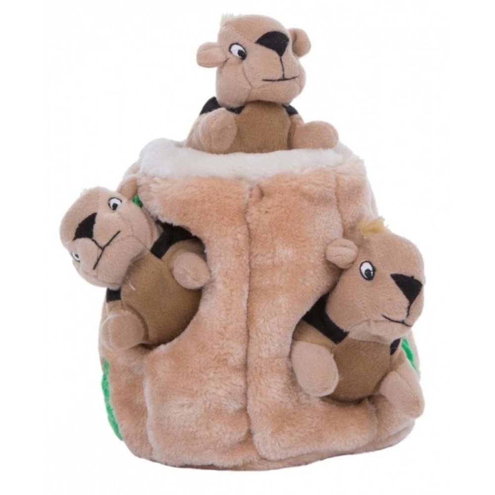 NWT Outward Hound Hide-A-Squirrel Squeaky Puzzle Plush Dog Toy LG